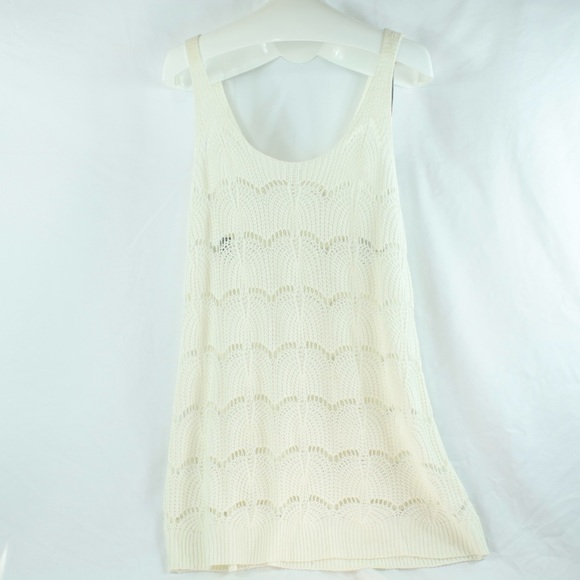 White Crochet See Through Tank Top Women’s Size M - Picture 2 of 2